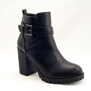 Women’s Top Moda Michi 45 Black Ankle Booties